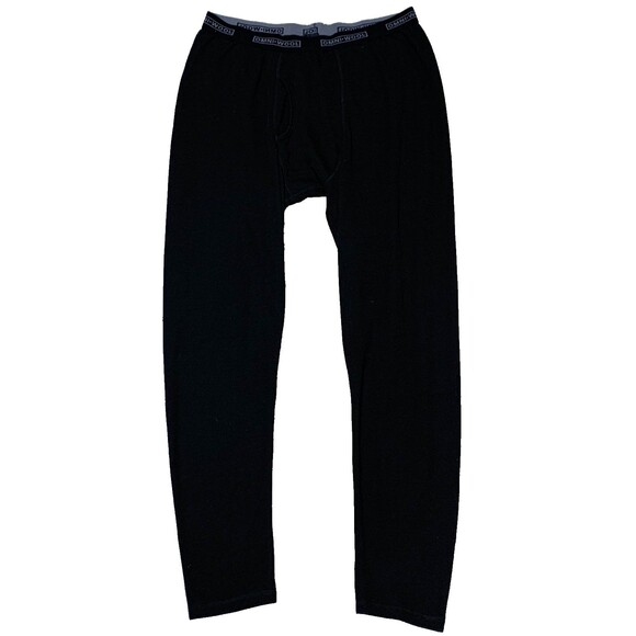 Omni Wool Black Wool Blend Leggings Pants Mens size XL Base Layer Workwear - Picture 1 of 6